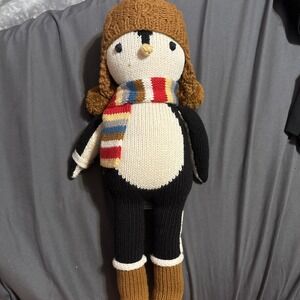 Cuddle + Kind Everest the Penguin HANDMADE plush stuffed animal toy 22" tall